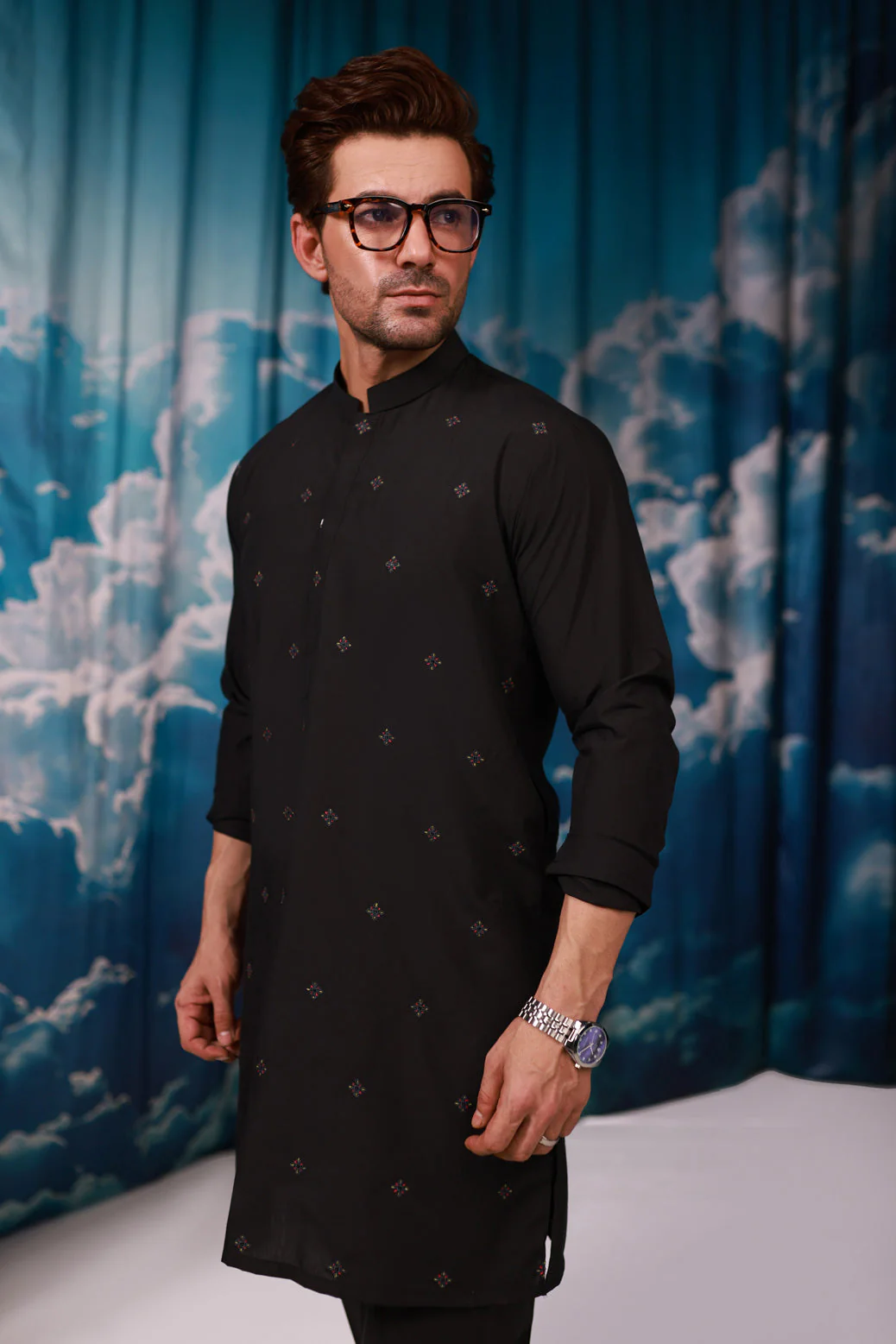 BLACK-BLENDED-KURTA TROUSER - (KSR24-017) - Image 4