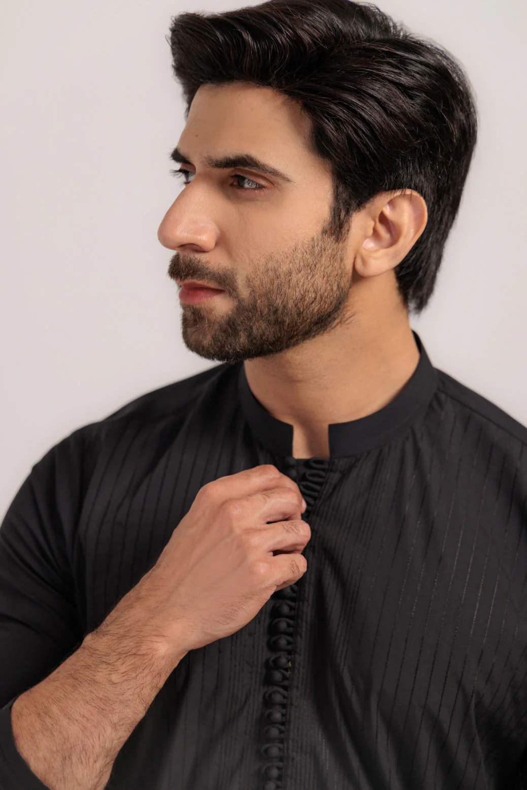 BLACK-BLENDED-KURTA TROUSER - (KSR24-019) - Image 4