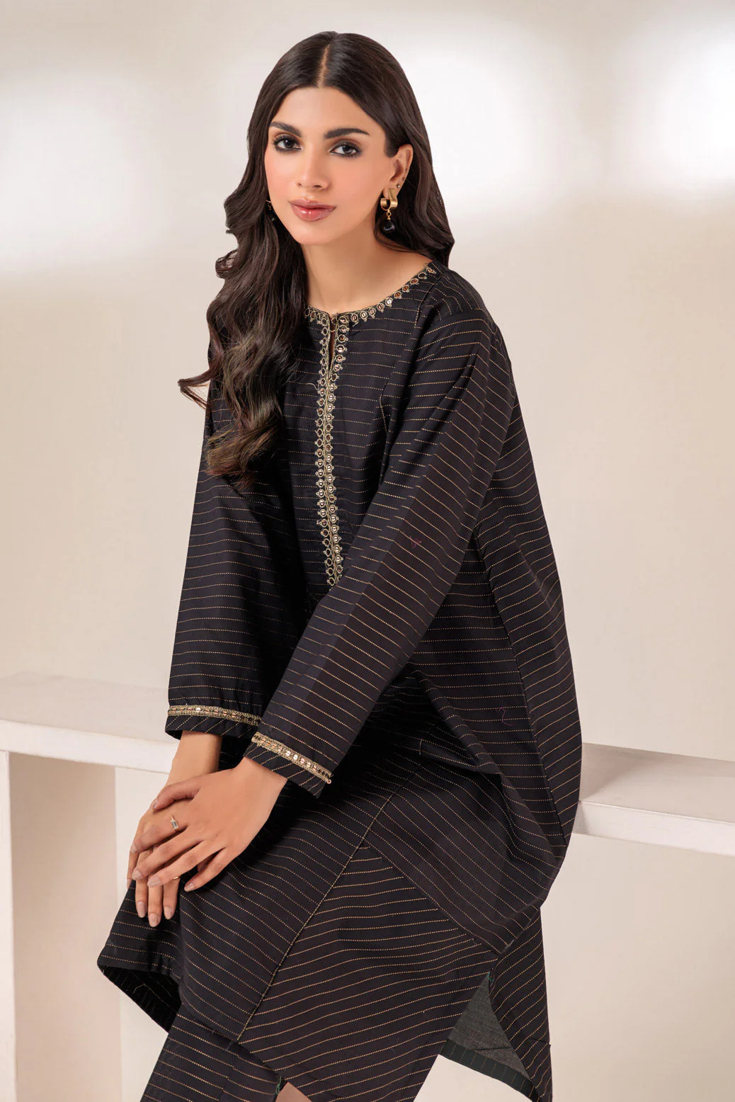 BLACK-DOBBY-2 PIECE (SAS232P19) - Image 2