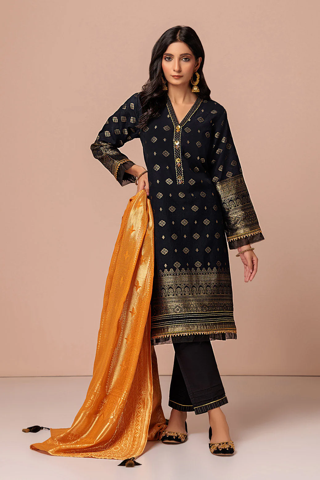BLACK-JACQUARD-3 PIECE (ABN233P09B) - Image 4