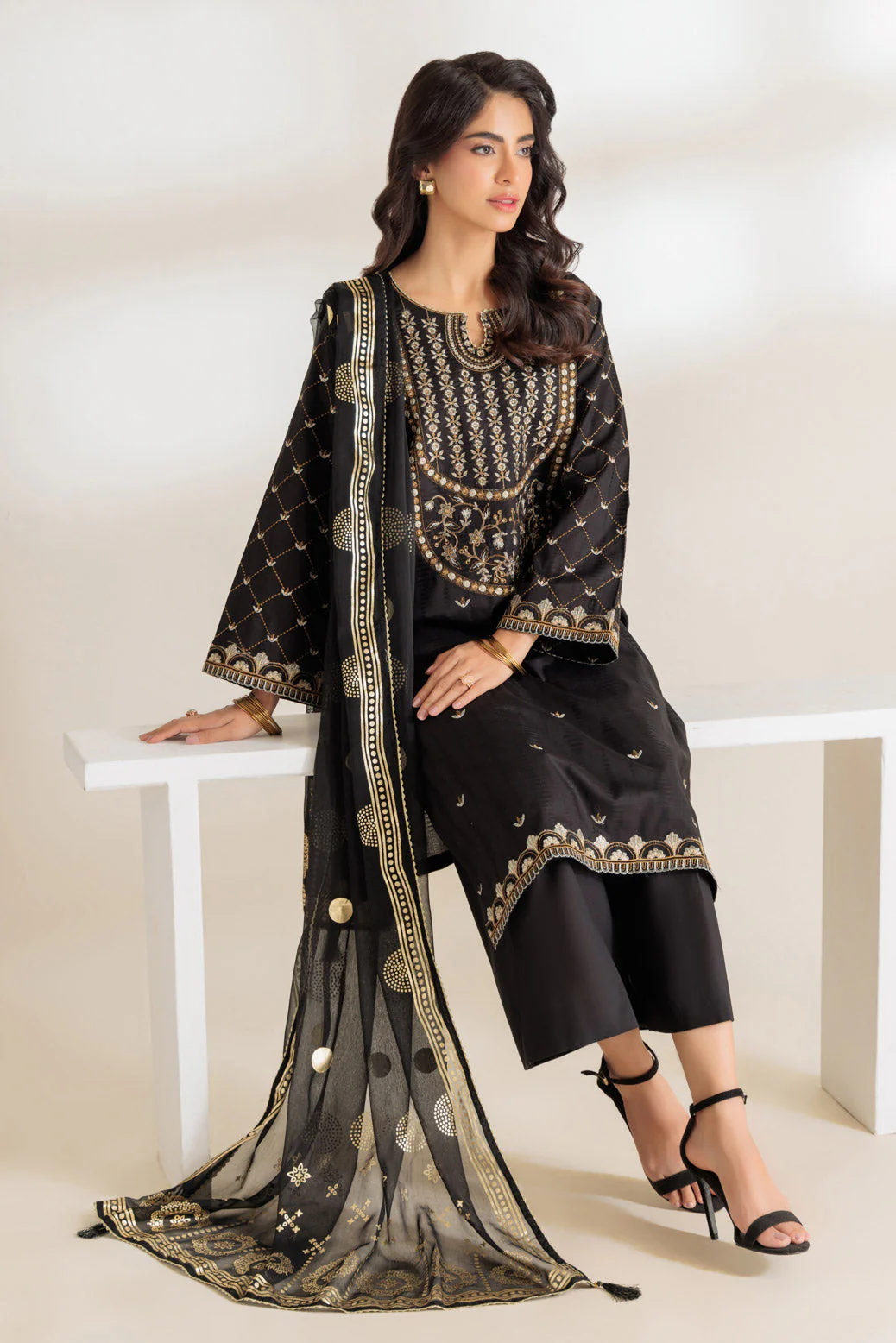 BLACK-JACQUARD-3 PIECE (BS5243P12) - Image 3