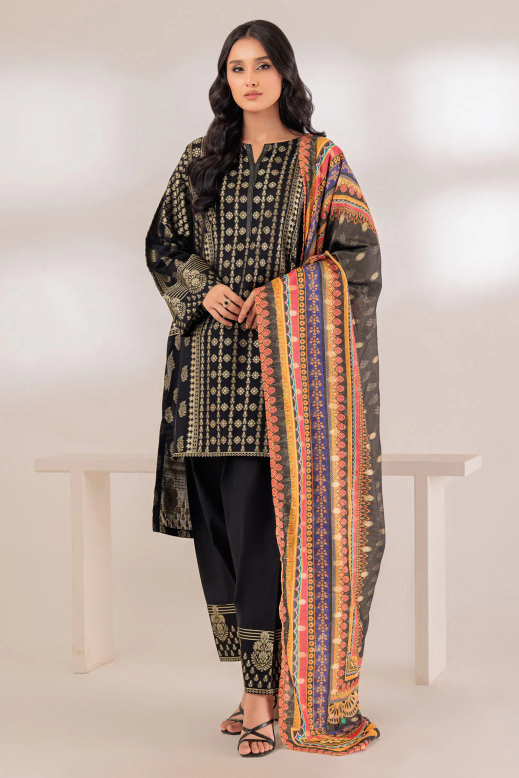 BLACK-JACQUARD-3 PIECE (JSS233P20) - Image 3