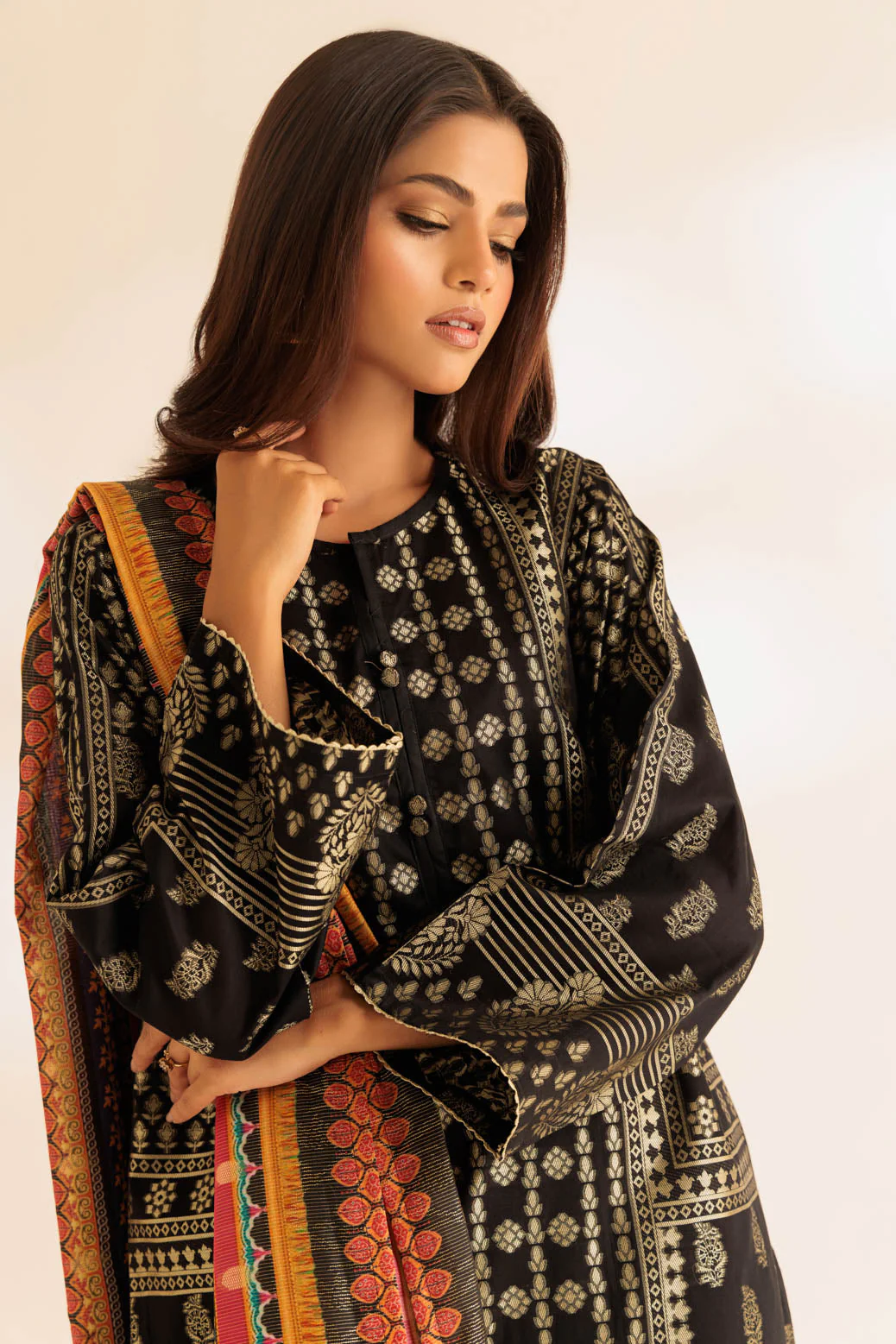 BLACK-JACQUARD-3 PIECE (SJ2243P01) - Image 2