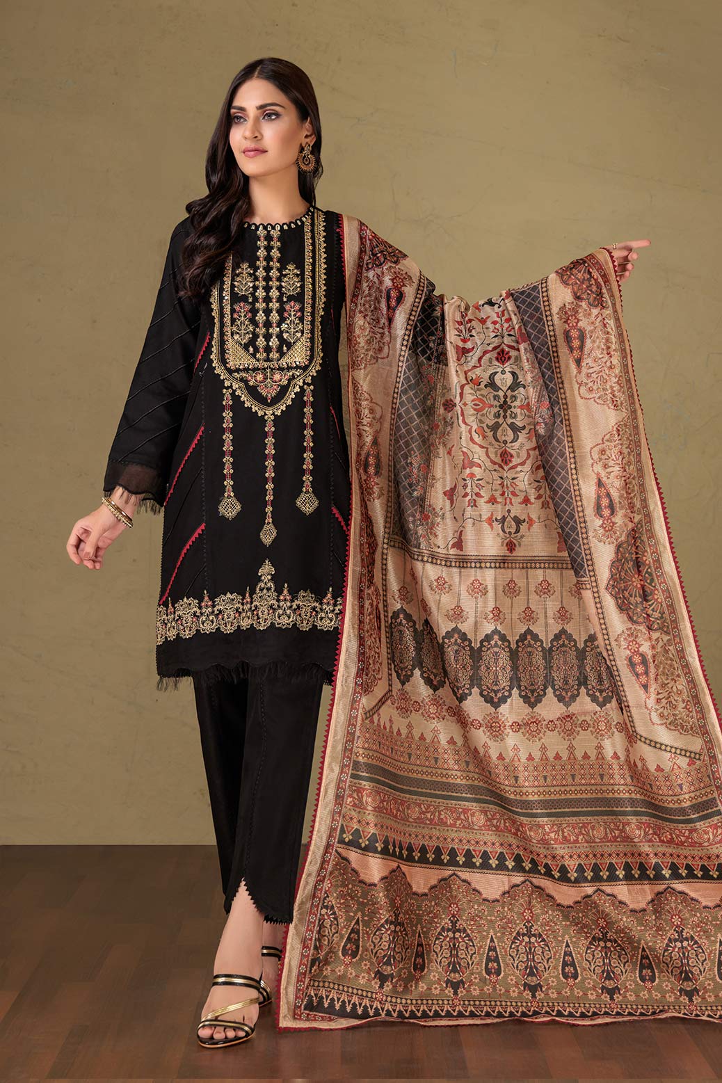 BLACK-KARANDI-3 PIECE (HR2W223P07) - Image 3