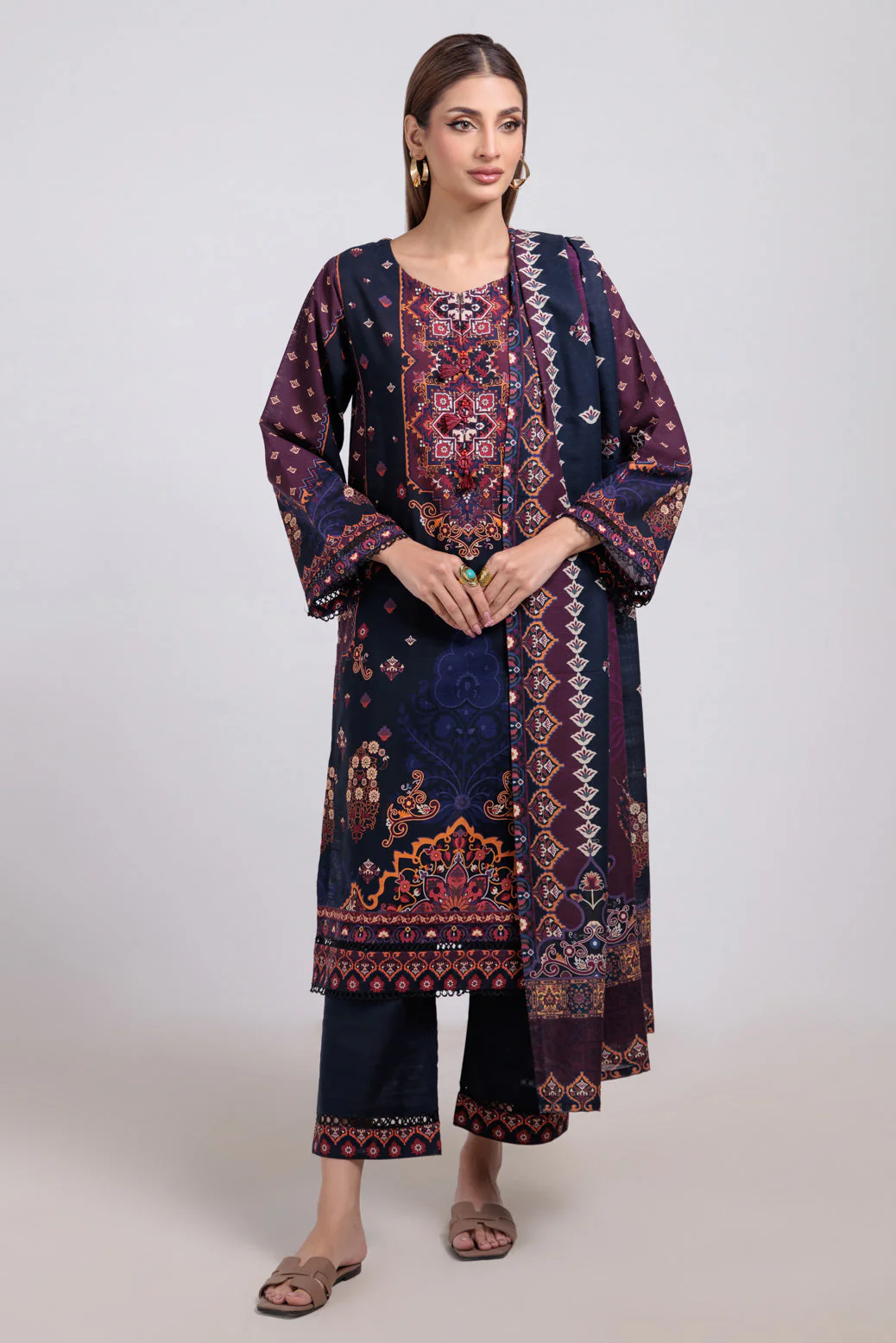 BLACK-KHADDAR-3 PIECE (WS6243P56) - Image 4