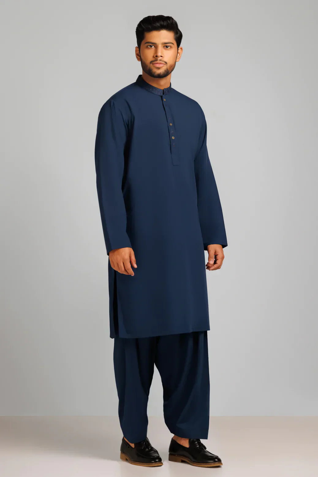 BLUE-BLENDED-KURTA SHALWAR (KSRS23-051) - Image 3