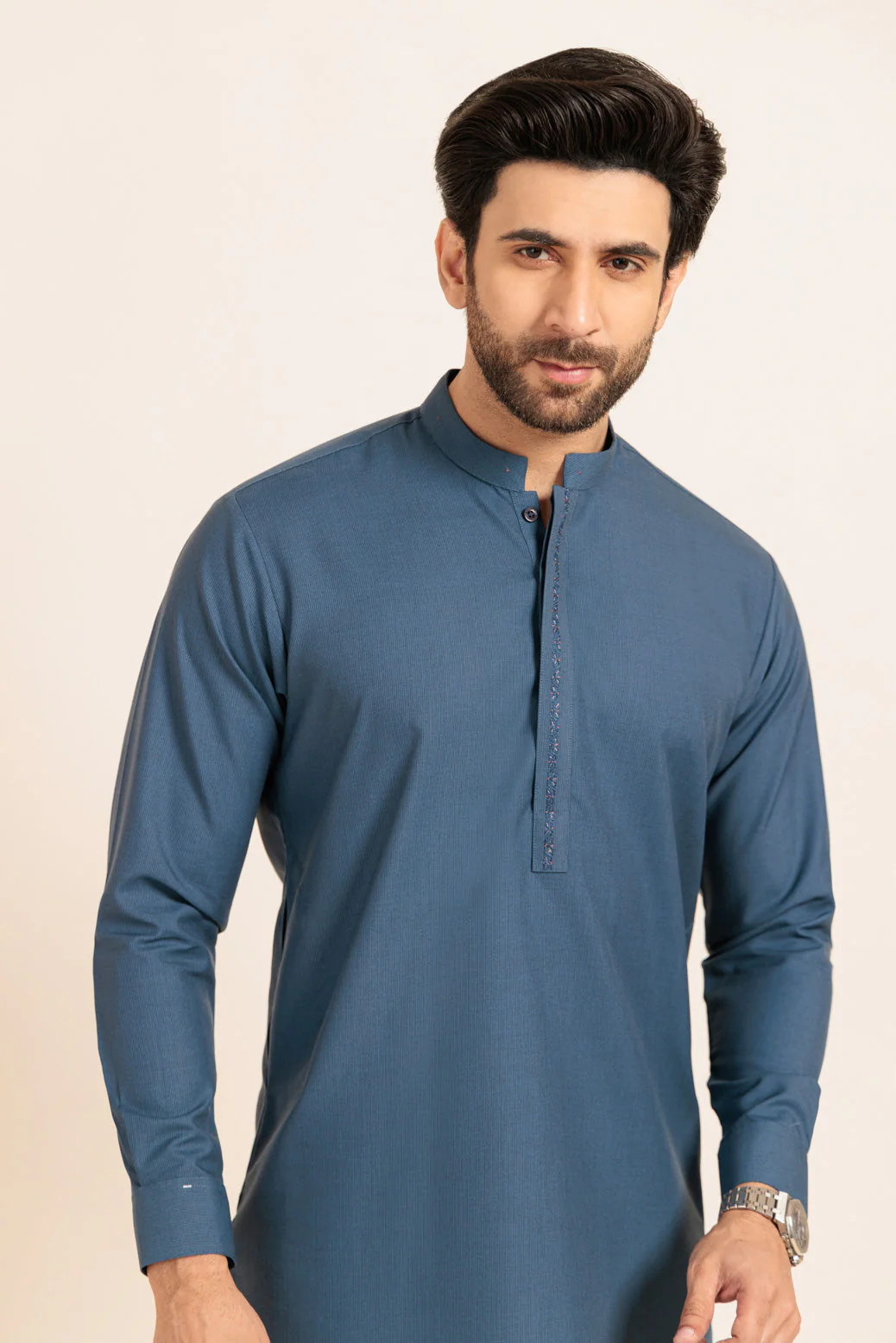 BLUE-BLENDED-KURTA TROUSER - (KSW24-020) - Image 3