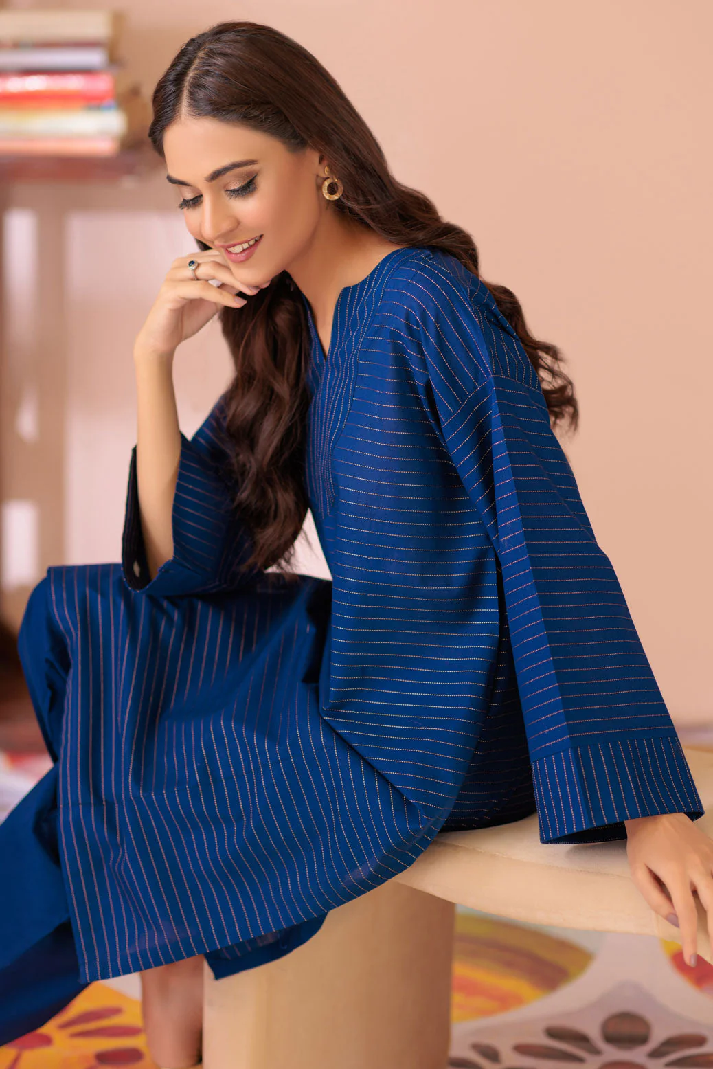 BLUE-DOBBY-2 PIECE (SAS232P22) - Image 2