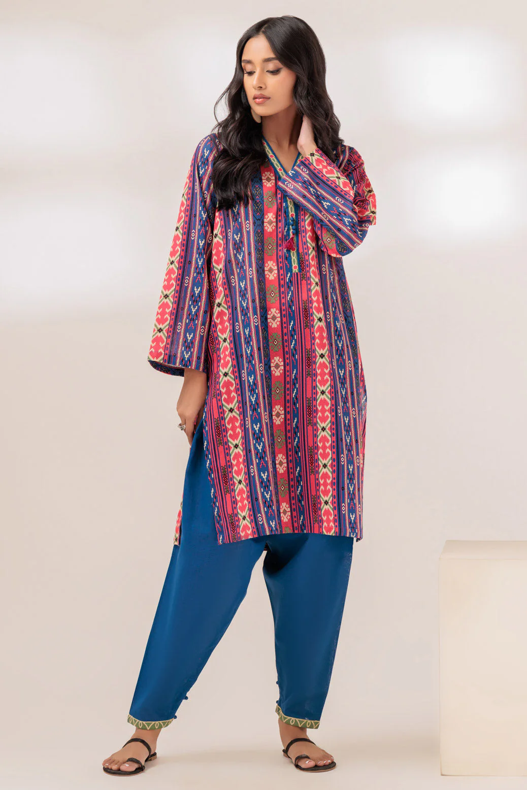 BLUE-DOUBLE COTTON-2 PIECE (WS1232P03)