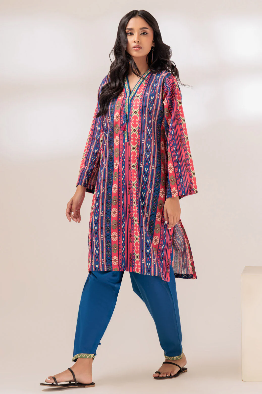 BLUE-DOUBLE COTTON-2 PIECE (WS1232P03) - Image 3
