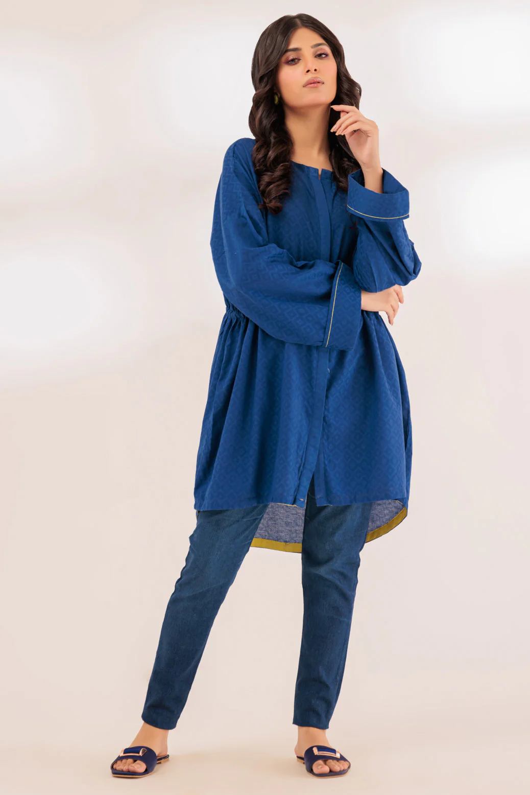BLUE-JACQUARD-1 PIECE (BSSS231P02) - Image 3