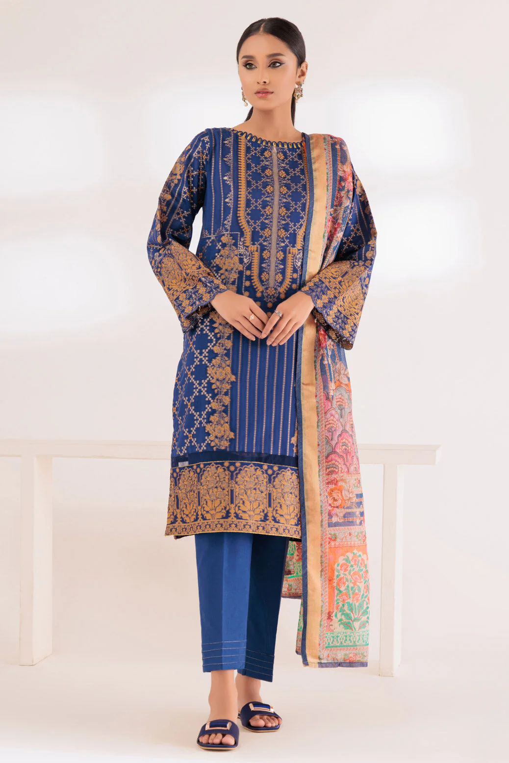 BLUE-JACQUARD-3 PIECE (BSSS233P09) - Image 4