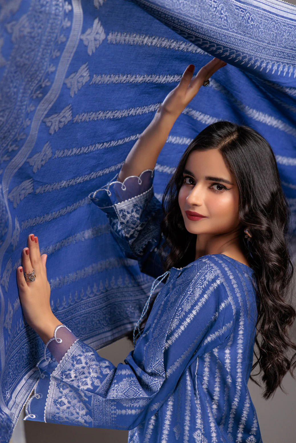 BLUE-JACQUARD-3 PIECE (JSS233P14) - Image 2