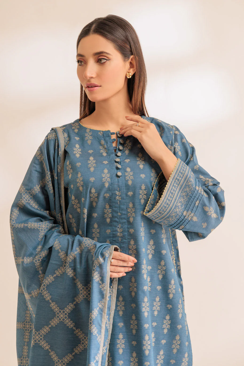 BLUE-JACQUARD-3 PIECE (SJ2243P02) - Image 2