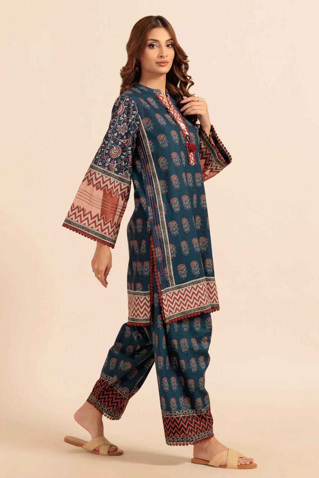 BLUE-KHADDAR-2 PIECE (WS6242P04) - Image 2
