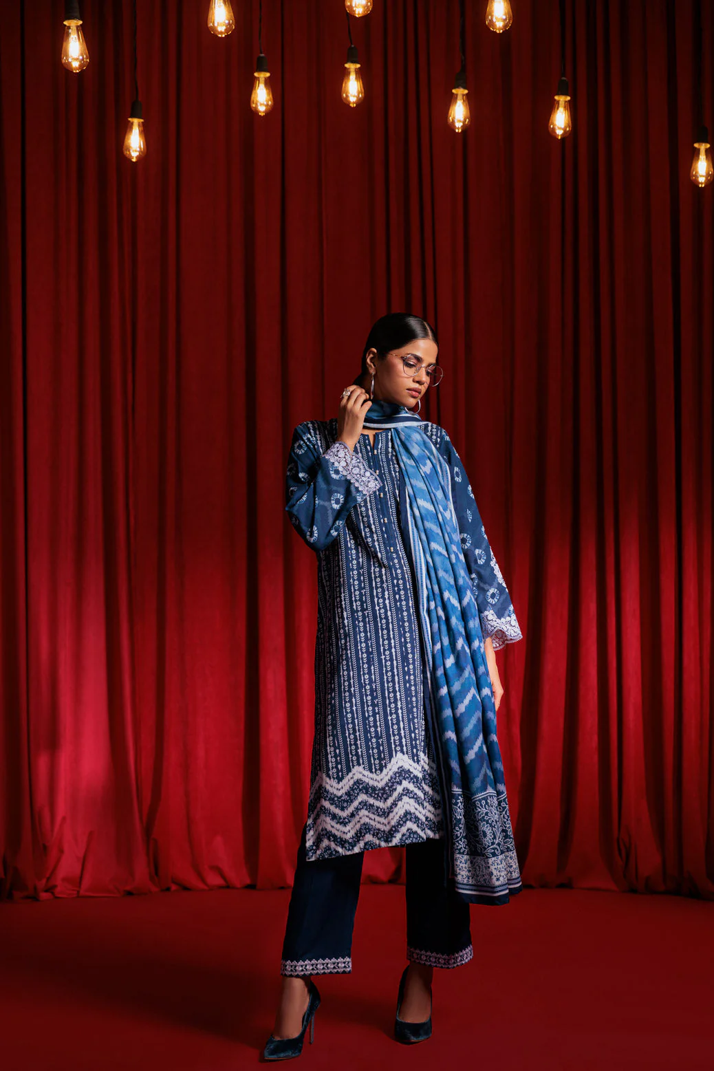 BLUE-KHADDAR-3 PIECE (WS2243P06) - Image 3