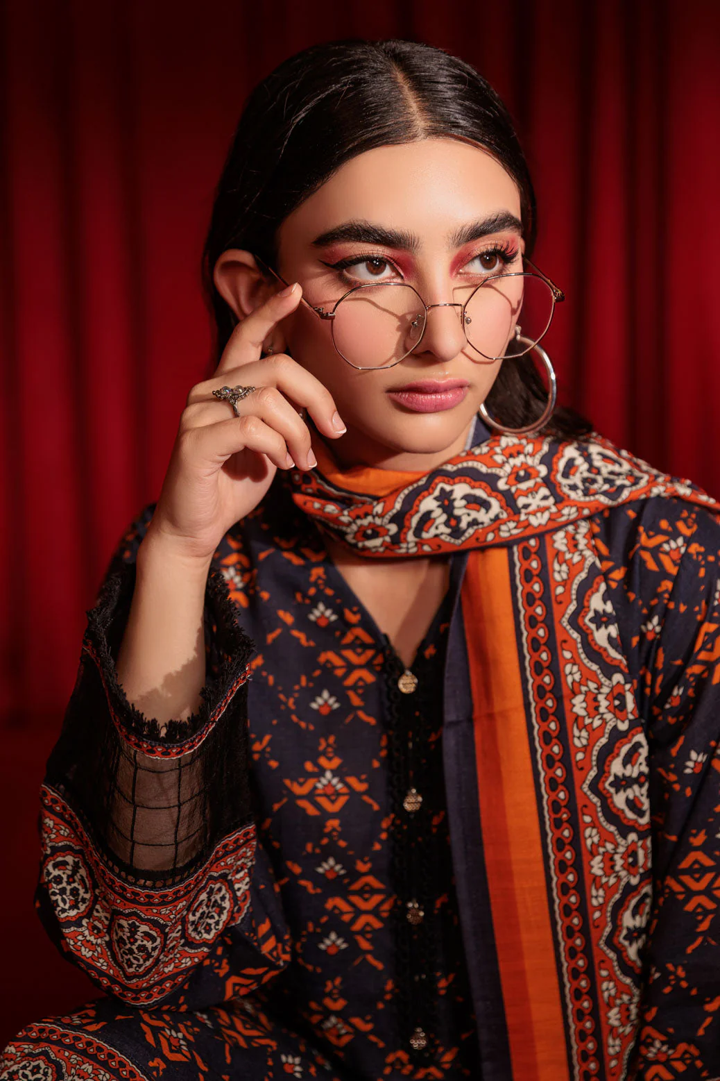 BLUE-KHADDAR-3 PIECE (WS7243P02) - Image 2