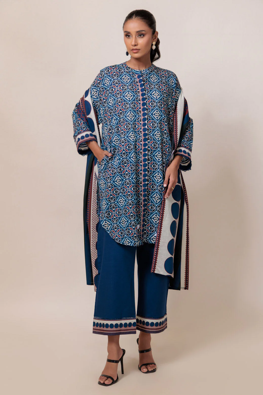 BLUE-KHADDAR-3 PIECE (WS7243P15) - Image 2