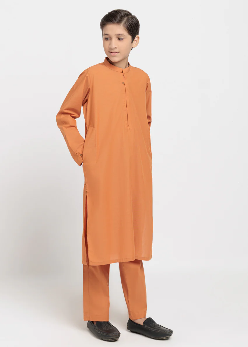 Orange-Cotton-Kurta Trouser - (BPS25KP2093) - Image 5