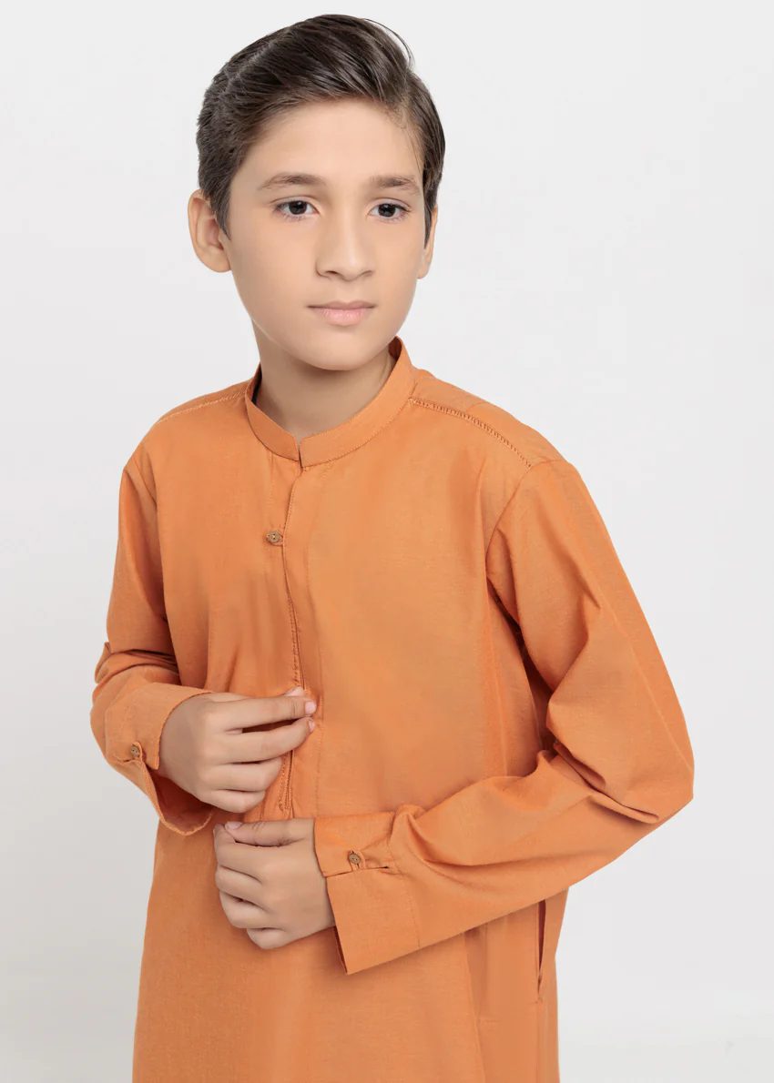 Orange-Cotton-Kurta Trouser - (BPS25KP2093) - Image 6