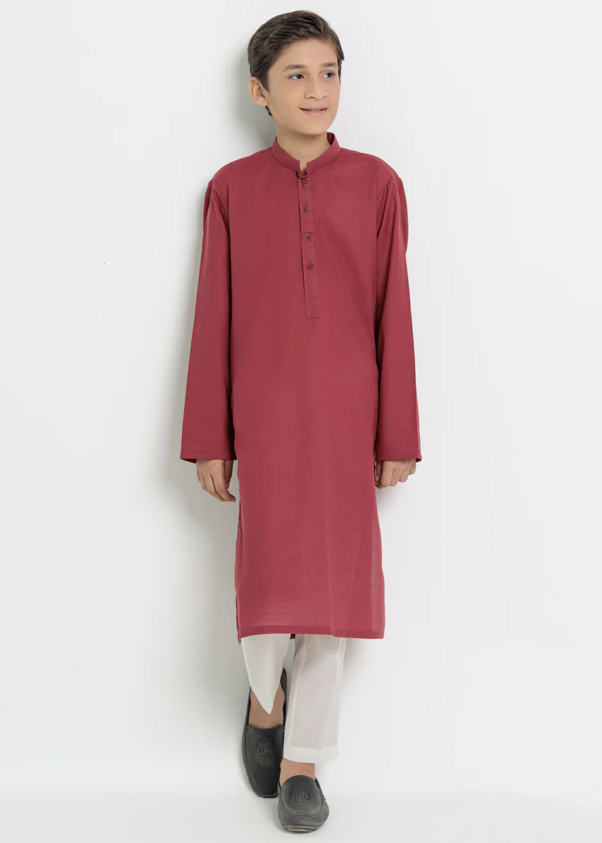 Maroon-Dobby-Kurta - (BPS25KU1015) - Image 6