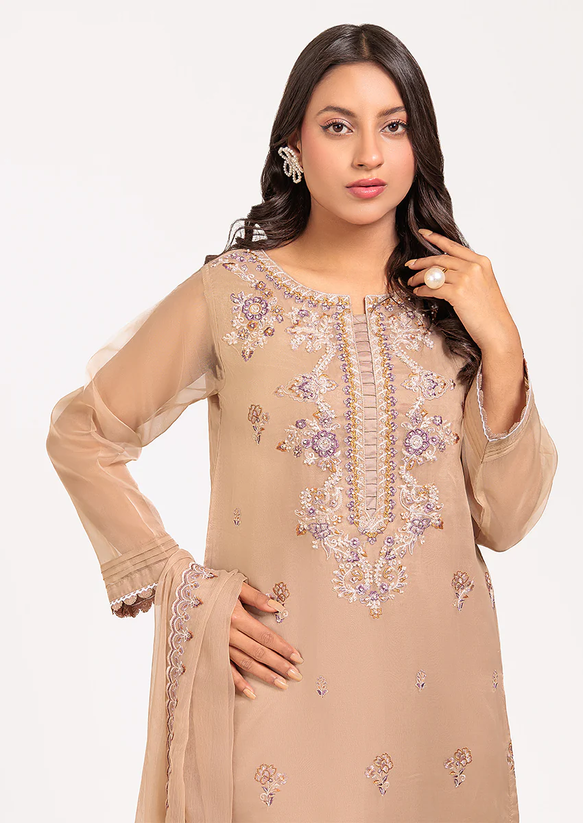 BEIGE-ORGANZA-3 PIECE (BPS5243P16) - Image 2