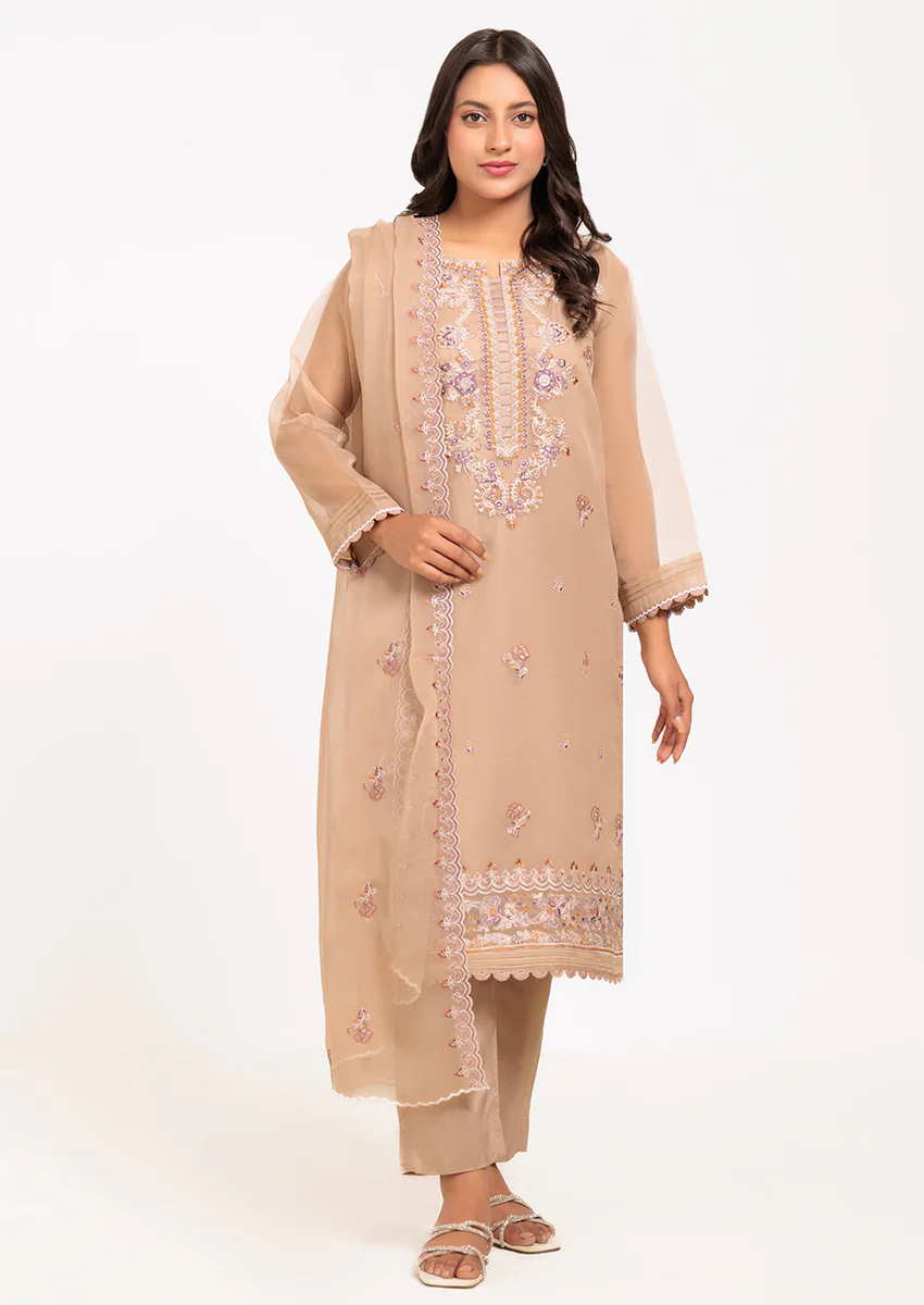 BEIGE-ORGANZA-3 PIECE (BPS5243P16) - Image 3