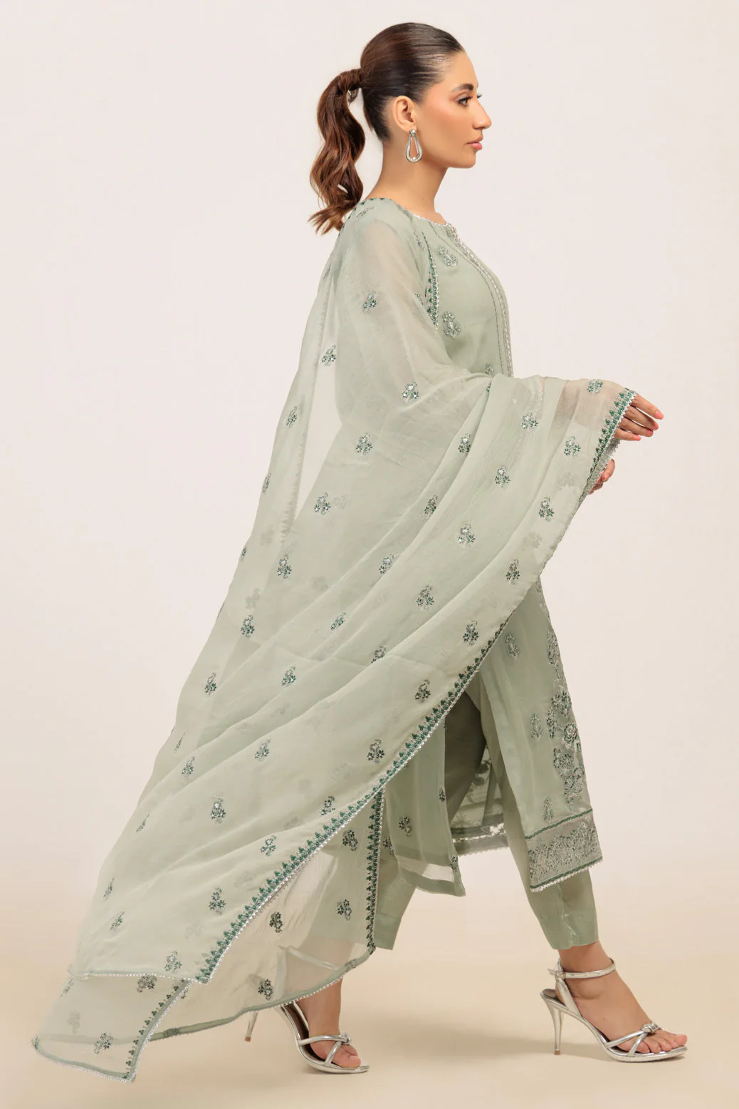 L-GREEN-CHIFFON-3 PIECE (BPS5243P30) - Image 3