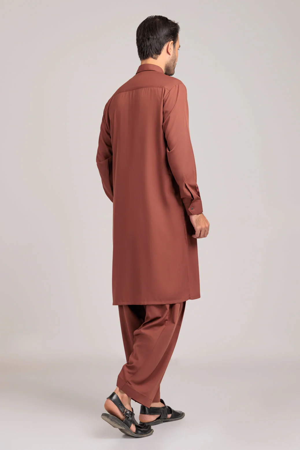 BROWN-BLENDED-KURTA SHALWAR (KSRS23-042) - Image 4