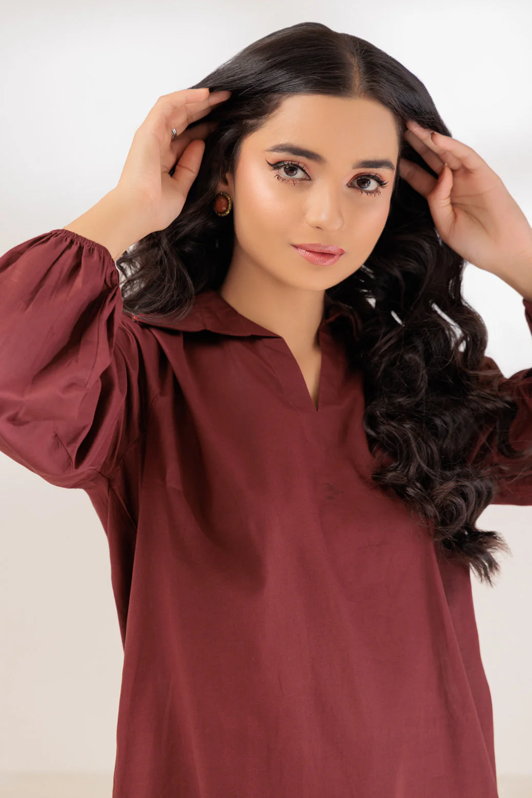 BROWN-CAMBRIC-2 PIECE (BRAK232P04) - Image 2