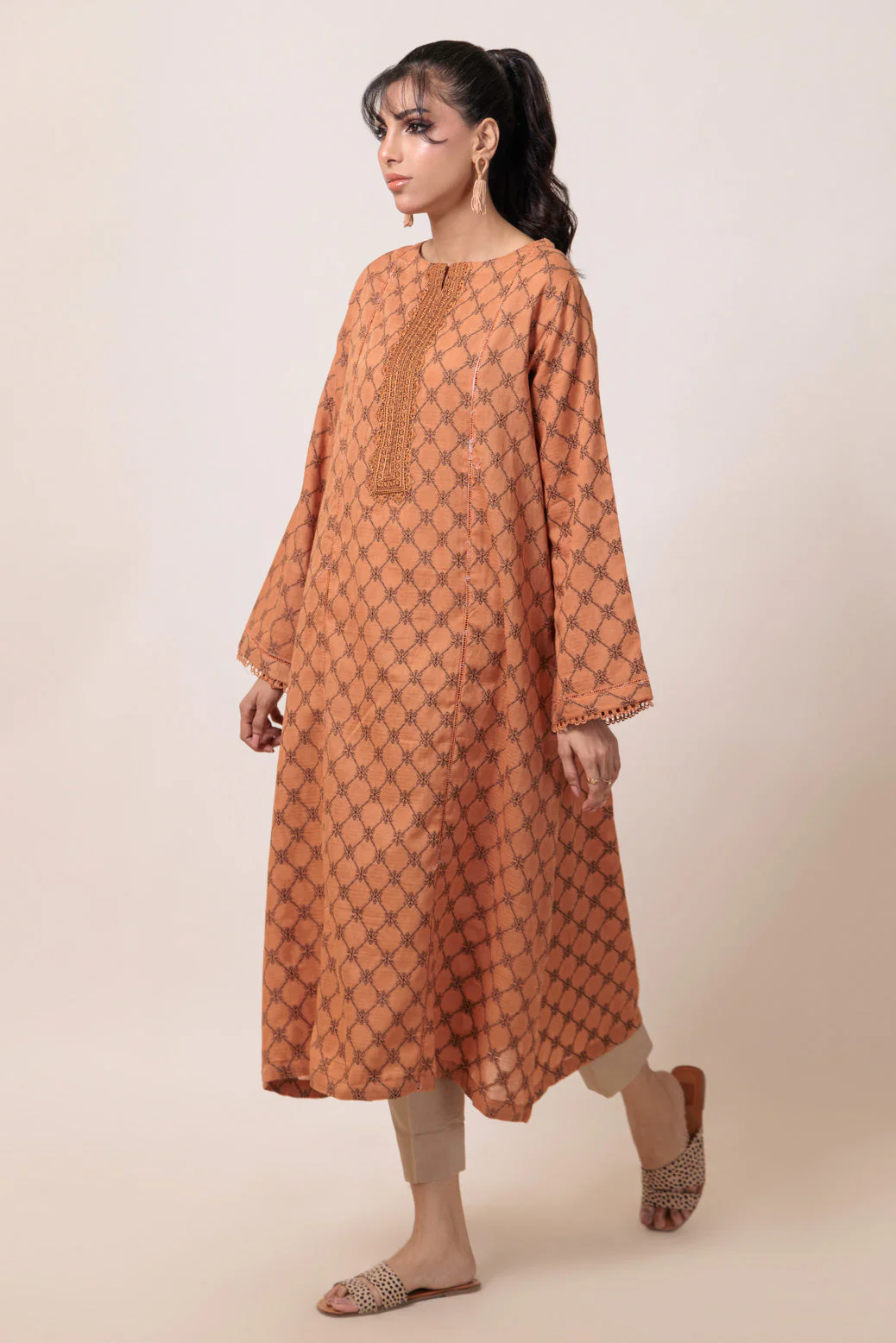 BROWN-JACQUARD-1 PIECE (PWS5241P08) - Image 2