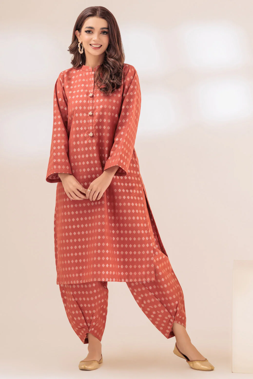 BROWN-JACQUARD-2 PIECE (WS6232P19) - Image 3