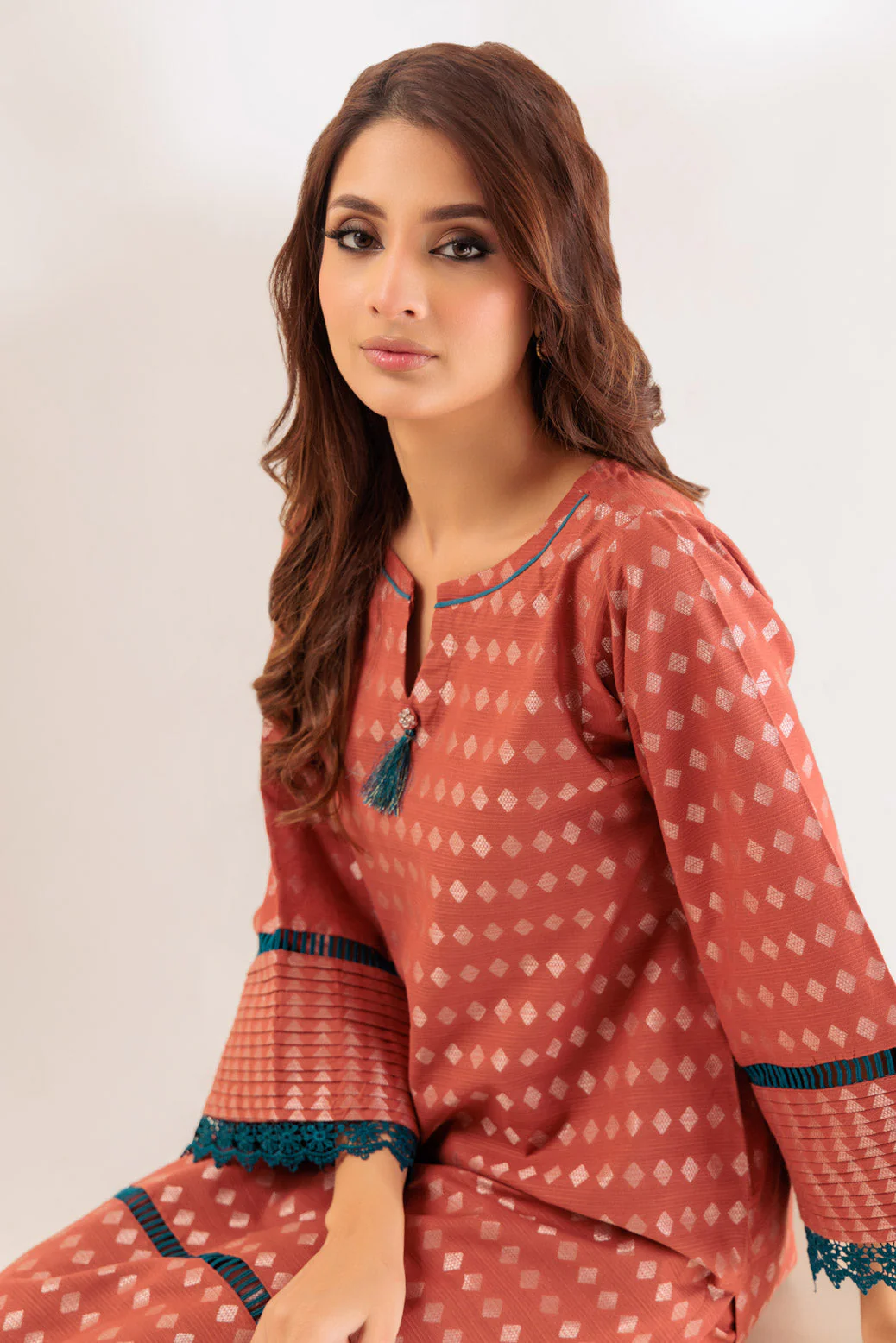 BROWN-JACQUARD-2 PIECE (WS6232P20) - Image 2