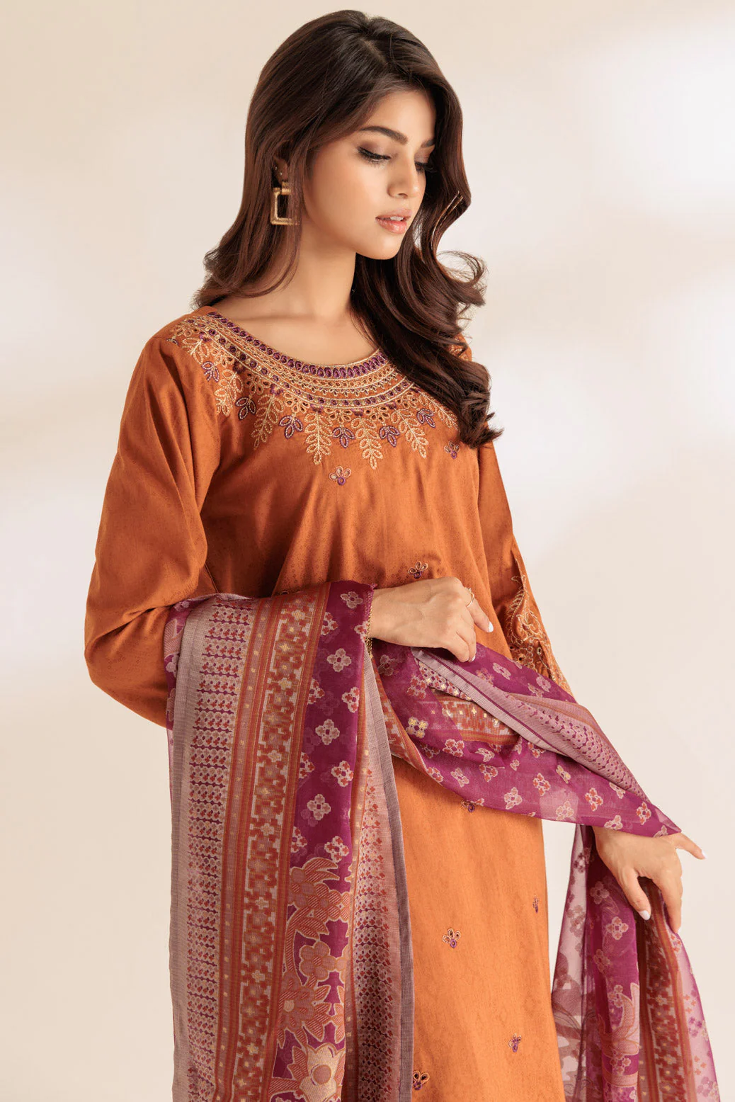 BROWN-JACQUARD-3 PIECE (SS5243P29) - Image 4