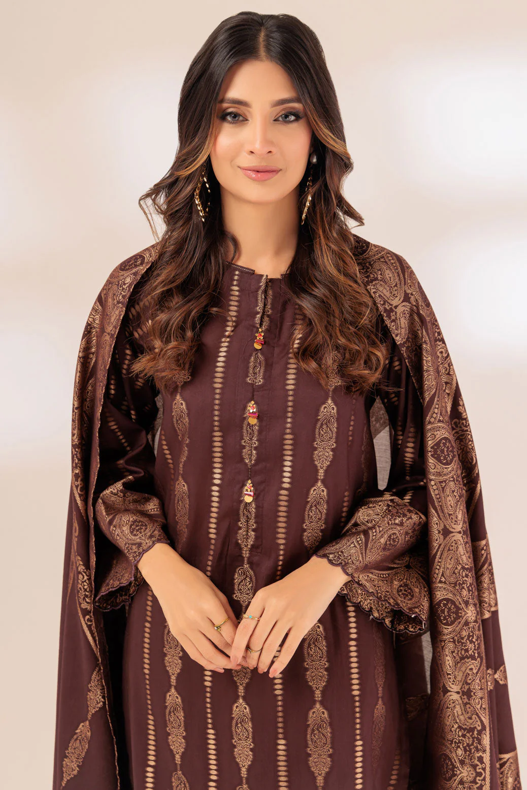 BROWN-JACQUARD-3 PIECE (WJ1233P01) - Image 4