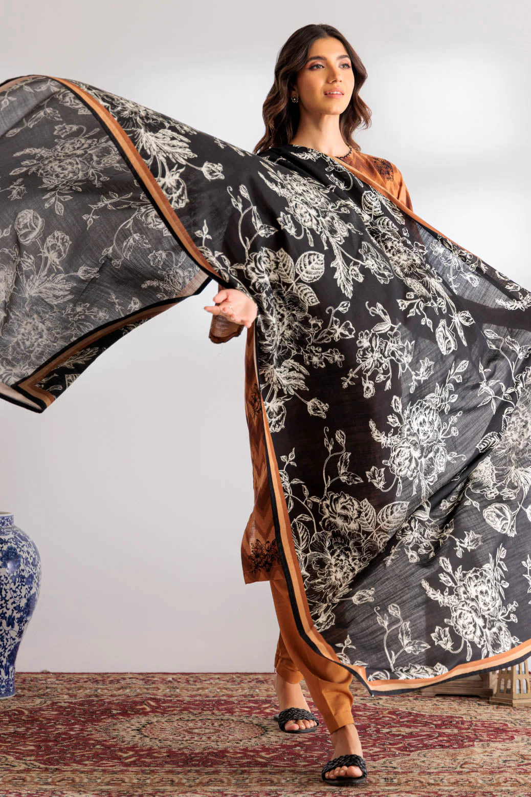BROWN-KHADDAR-3 PIECE (WS2243P05) - Image 5