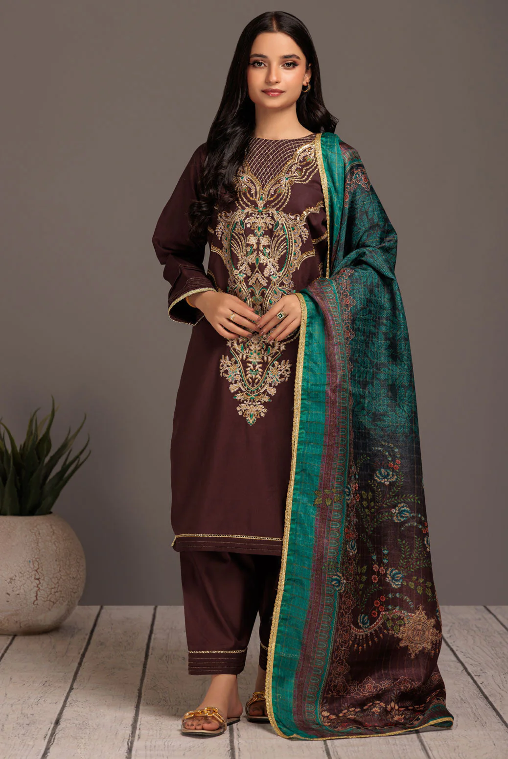 BURGUNDY-CORDUROY-3 PIECE (HR3W223P02) - Image 2