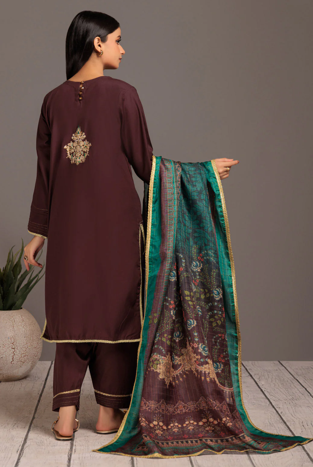 BURGUNDY-CORDUROY-3 PIECE (HR3W223P02) - Image 5