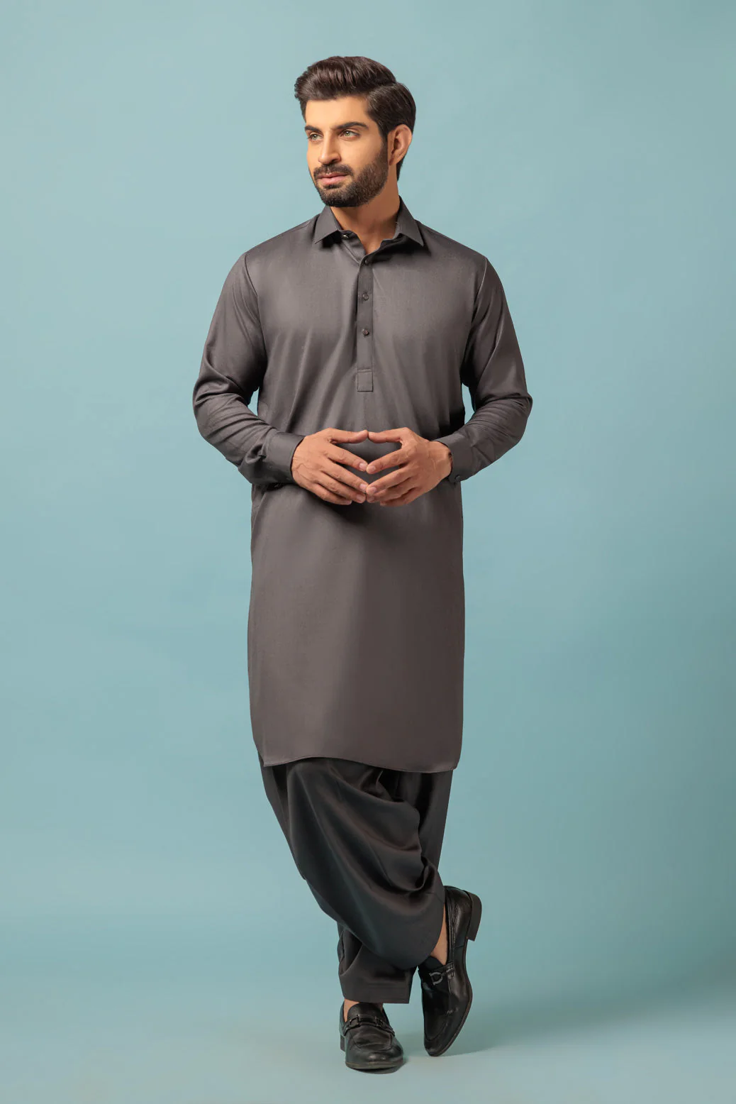 C-GREY-BLENDED-SHALWAR SUIT - (GSSW23-028) - Image 2