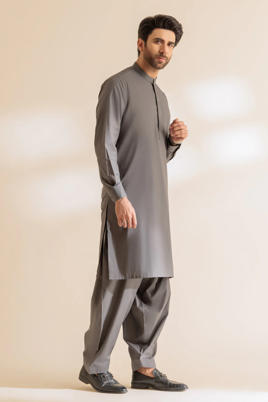 C-GREY-COTTON-KURTA SHALWAR - (KSRS24-024) - Image 5