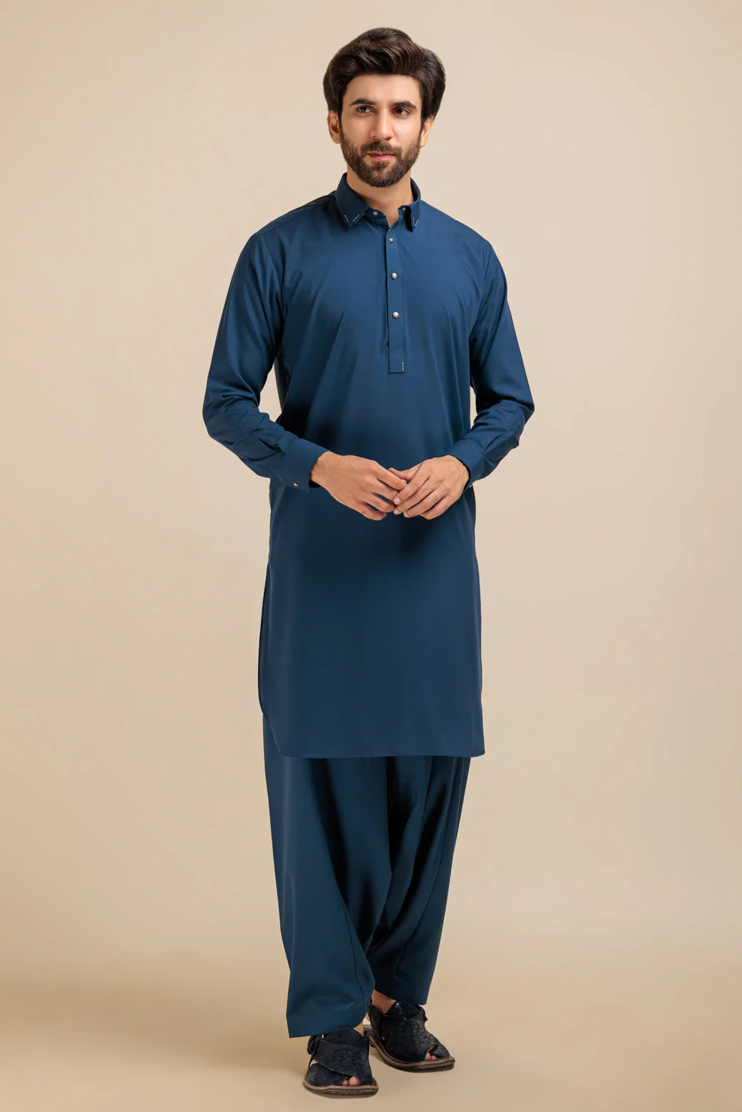 C-NAVY-BLENDED-SHALWAR SUIT - (GSSB23-017) - Image 4