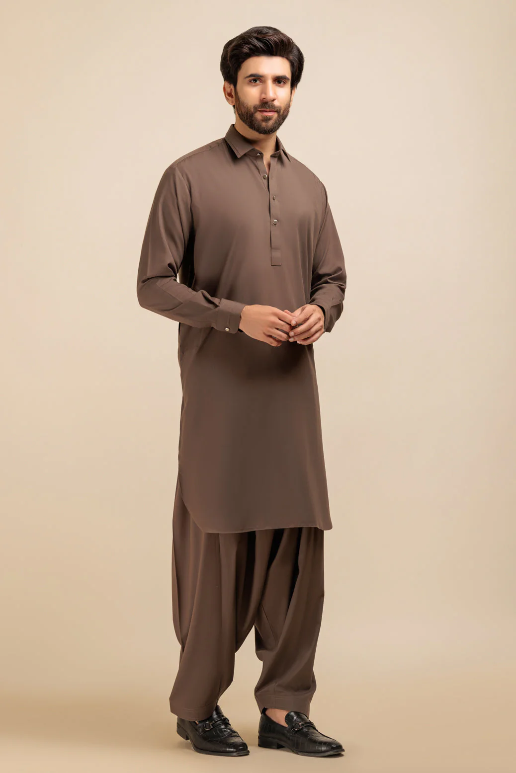 C-TAUPE-BLENDED-SHALWAR SUIT - (GSSB23-018) - Image 3