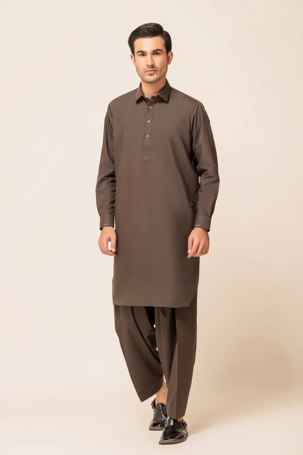 CAROB-BLENDED-SHALWAR SUIT - (GSSW23-011) - Image 3
