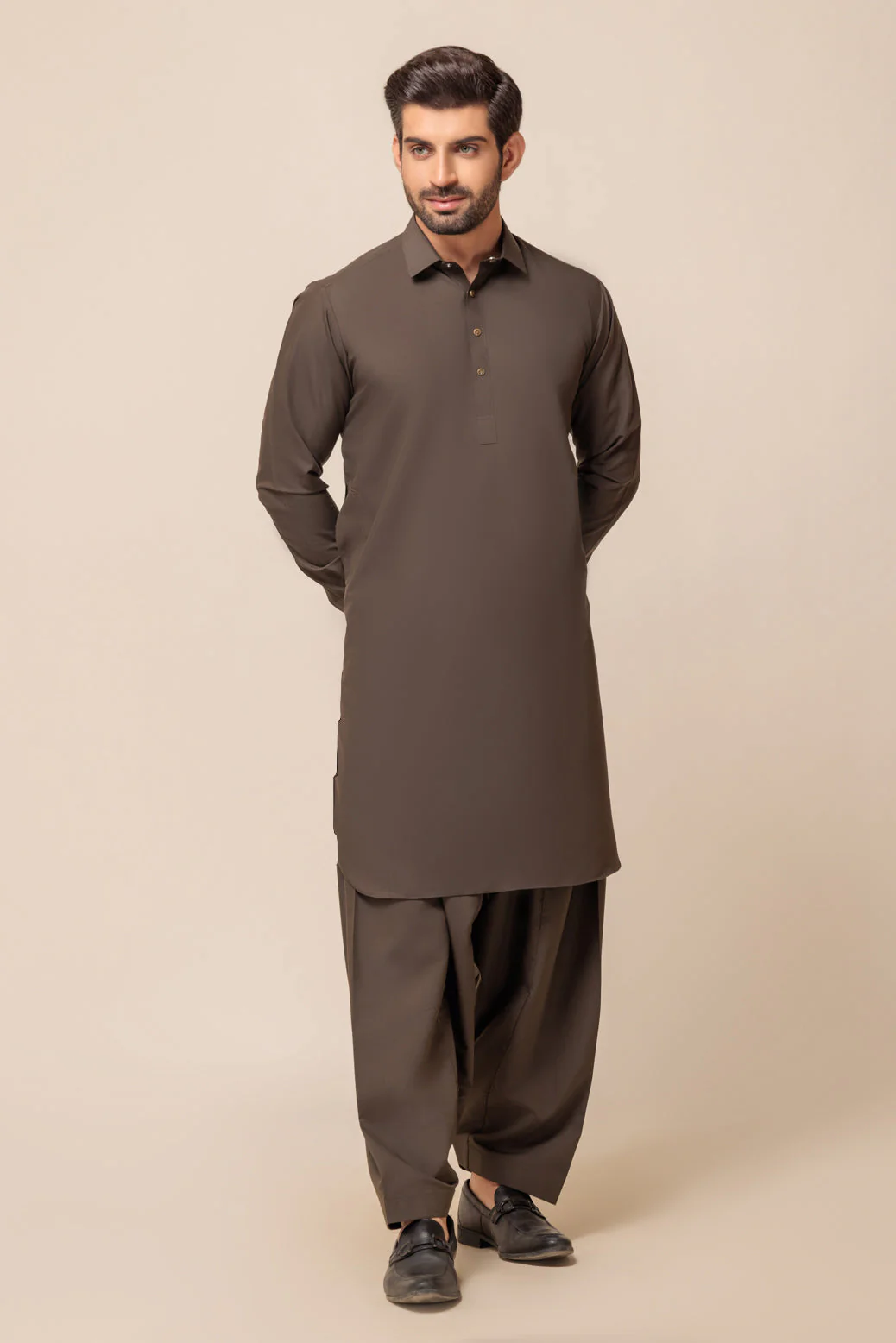 CAROB-BLENDED-SHALWAR SUIT - (GSSW23-060) - Image 3