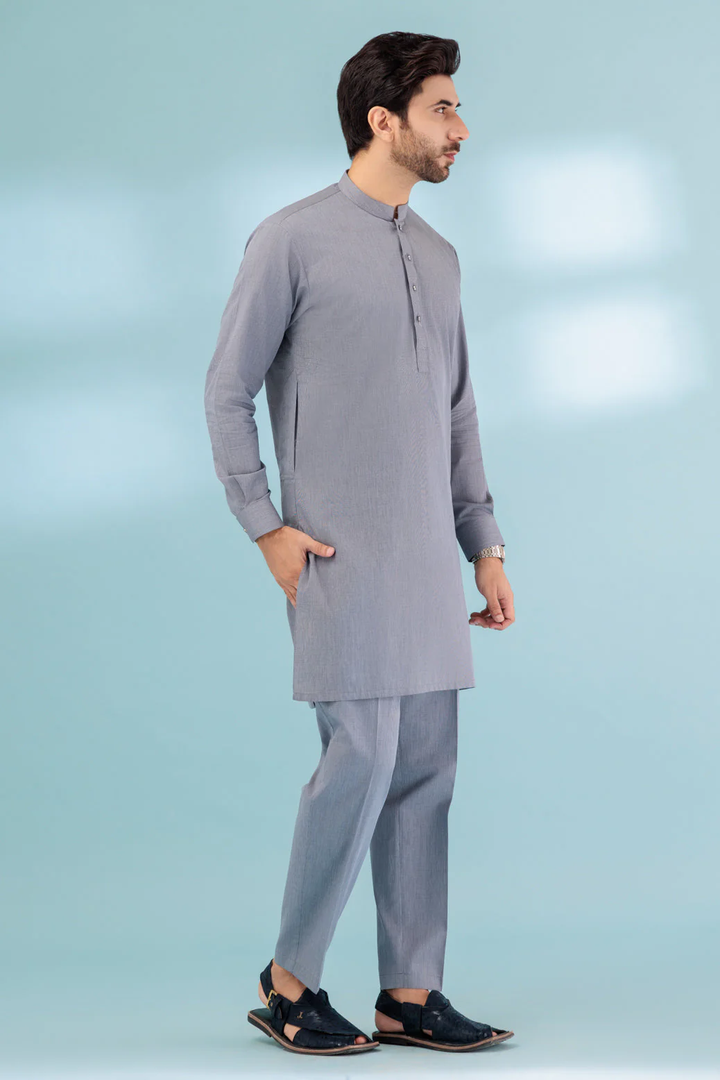 CAVIAR-BLENDED-KURTA PAJAMA TROUSER - (KSB23-013) - Image 4