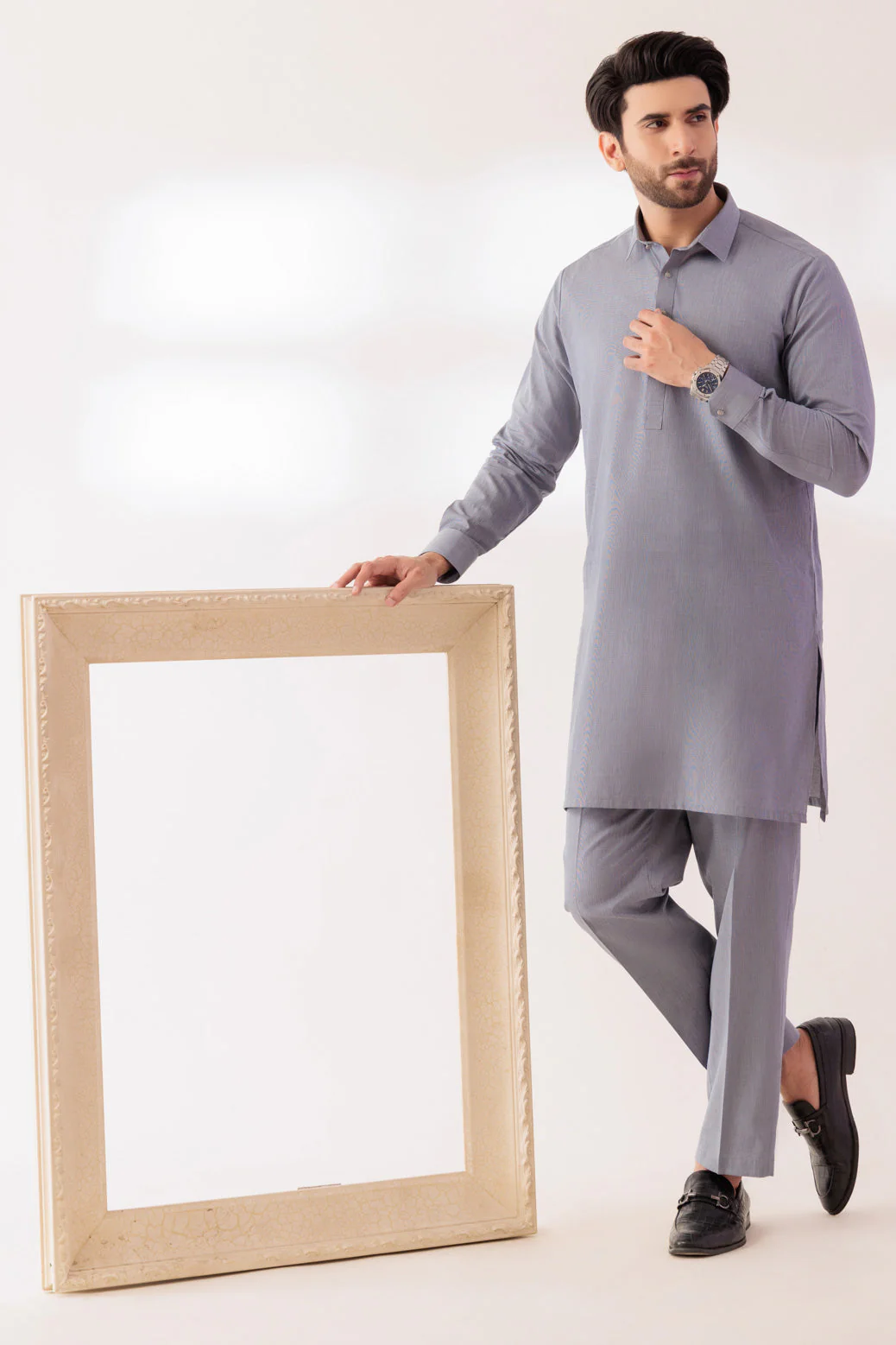 CAVIAR-YARN DYED-KURTA TROUSER - (KSR24-014) - Image 3