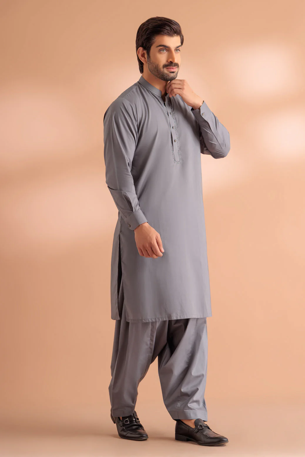 CEMENT-COTTON-KURTA SHALWAR - (KSRS24-023) - Image 2