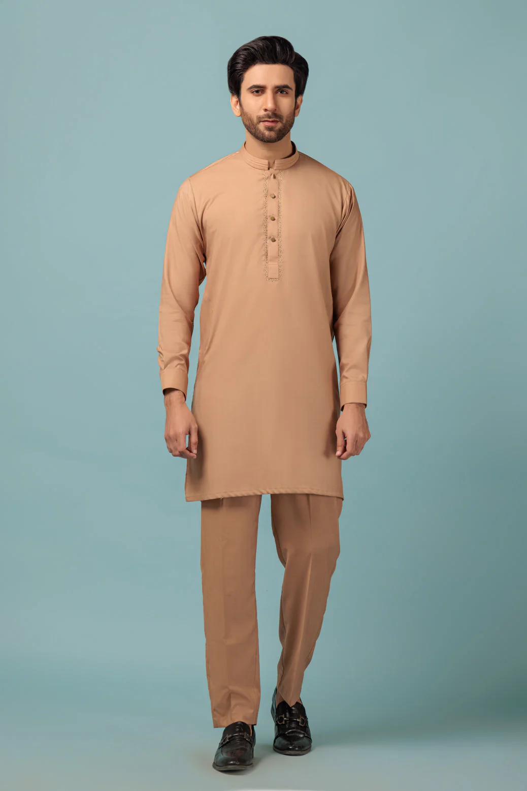 CHAI TEA-BLENDED-KURTA PAJAMA TROUSER - (KSW23-012) - Image 2