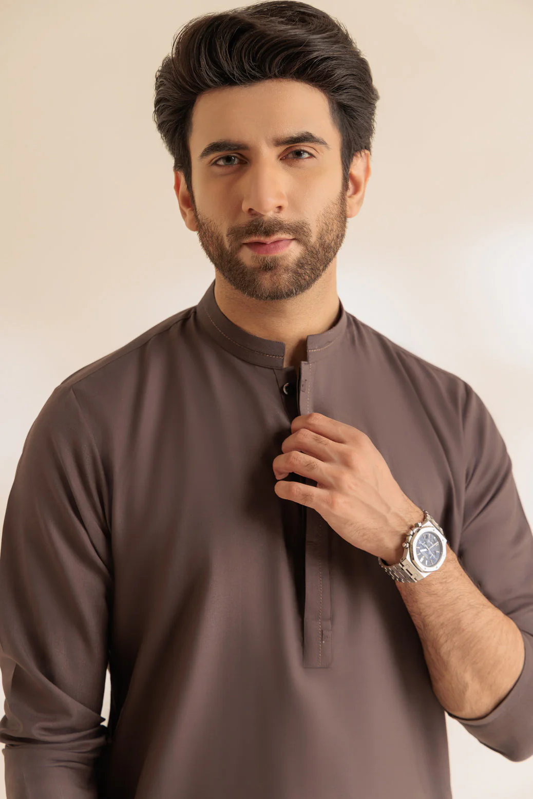CHARCOAL-BLENDED-KURTA PAJAMA TROUSER - (KSS24-011) - Image 2
