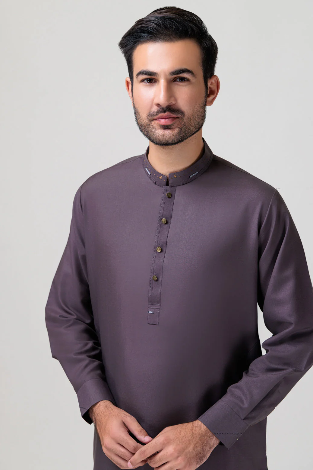 CHARCOAL-BLENDED-KURTA SHALWAR - (KSRB23-019) - Image 4